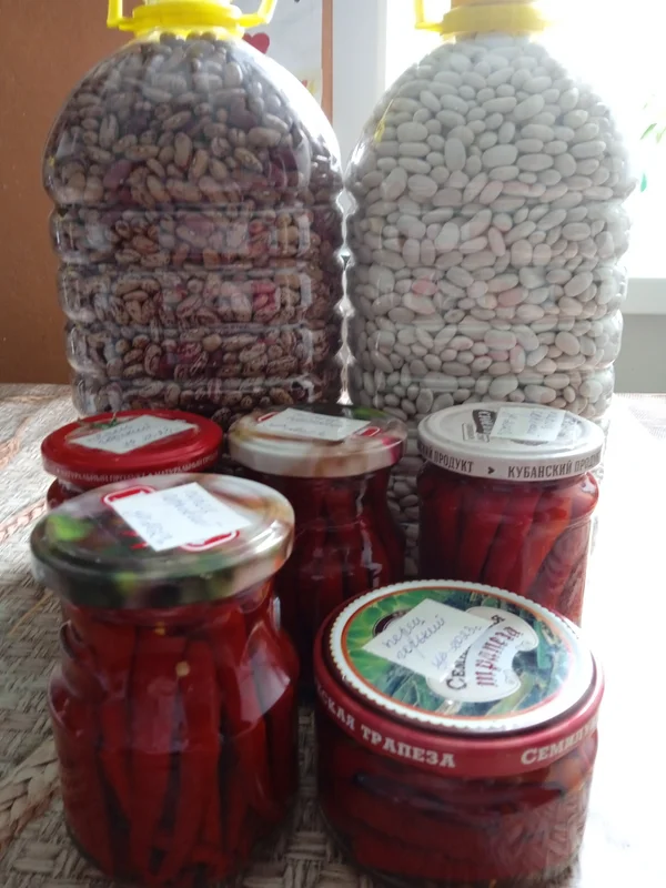 Фасоль белая, рябая
