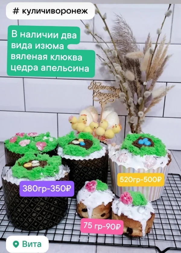 Дрожжевые сдобные куличи