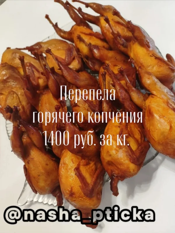 Перепелки горячего копчения