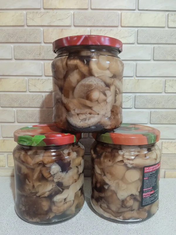 Грибы маринованные рядовка (тополевка)