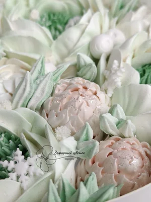 Зефирная, зимняя коробочка в ментоловых оттенках