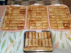 Блины с яблоком и грушей