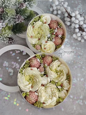 Новогодние зефирные композиции