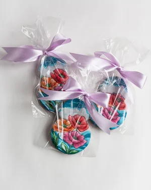 Пряники-восьмёрки с ручной росписью