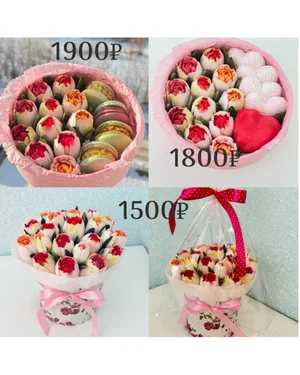 Зефирные букеты и коробочки с зефиром