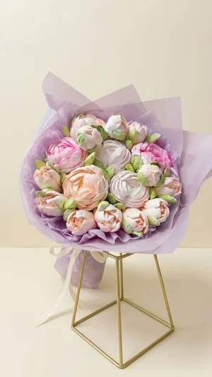 Букет зефирных цветов