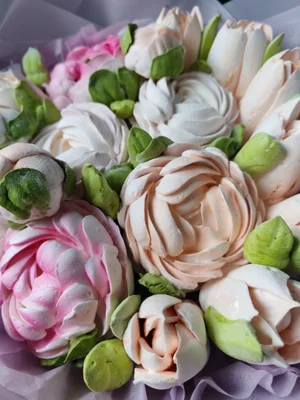 Букет зефирных цветов