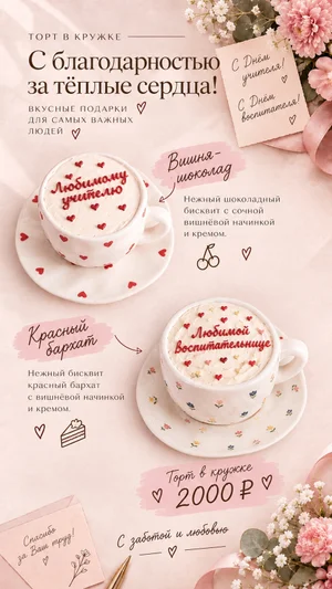 Бенто-торты с цветами