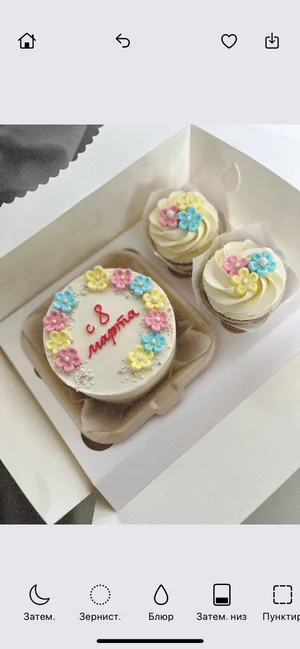 Капкейки с цветочным декором