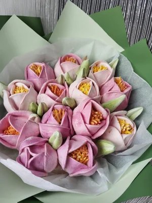Зефирные цветы (букеты)