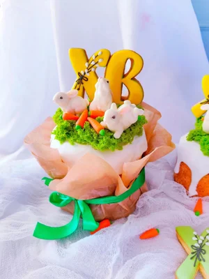 Дрожжевой творожный кулич