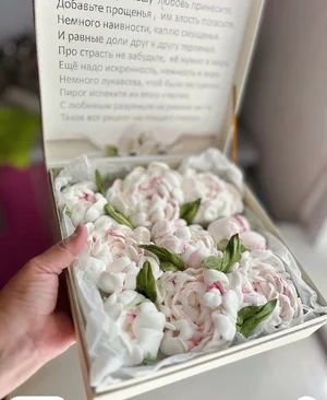 Цветы из зефира