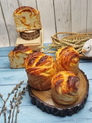 Кулич бездрожжевой морковный с сухофруктами