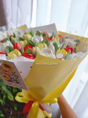 Букет с зефирными цветами