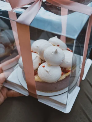 Запеченный чизкейк черная смородина с лимонным курдом и безе