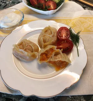 Манты с картошкой